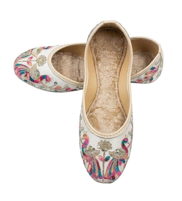 New Women Handmade Work Punjabi Jutti & Mojari | Fancy Jutti| |Girlish Jutti| Sippi Jutti - Image 4